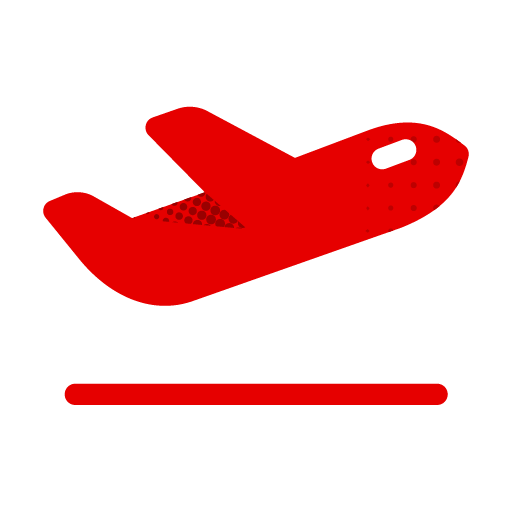 Flying Aeroplane Symbol that Showcase Roaming
